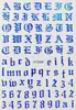 XF3359 Texto en inglés 12 colores retro letras en inglés pegatinas para uñas pegatinas para uñas accesorios para uñas