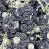 Borlas de Perla Rosa de Alta Resistencia, Bolas Florales, Cuentas con Agujero Recto, Accesorios para Bolígrafos Portátiles DIY, Cadenas para Teléfono Móvil, Llaveros