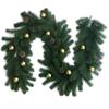 Guirnalda Artificial Luminosa de Aguja de Pino PE Verde Transfronteriza de 1.8M Mesa de Comedor Chimenea Decoraciones para el Hogar Navidad Ratán Colgante de Puerta