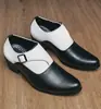 Zapatos de Cuero Puntiagudos para Hombre, Nuevo Estilo Primavera y Verano, Zapatos de Cuero Blancos con Cordones de Vestir Formales, Moda Británica de Cuero Genuino de Tacón Alto para Bodas de Hombre