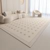 Alfombra sencilla de estilo chino de área grande y cobertura total para sala de estar, alfombra de terciopelo bucle de alta gama para el hogar, a prueba de frío, antideslizante, manta para mesa de té, para piso