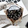 Relógio Mecânico Oujia Seamaster Seamaster 300 À Prova d'Água Luminoso Anel de Cerâmica Relógio de Alta Qualidade Multifuncional Fase da Lua