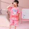 Pijamas infantis do sudeste da Ásia, manga curta, meninos e meninas, desenho animado, alunos do ensino médio, gola redonda, verão, ar-condicionado, roupas, terno