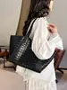Bolso Tote Bolso Femenino Transfronterizo Bolso para Mujer Estilo Retro Europeo y Americano Patrón Tejido para Viajes Cotidianos Gran Capacidad Bolso de Hombro Tote