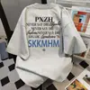 Camiseta de Manga Corta con Estampado de Letras de Marca de Tendencia de Diseño de Nicho para Mujer Verano 2026 Casual Holgada Versátil para Pareja