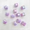 Cuentas Cuadradas Pequeñas con Forma de Rombo Coloridas Chapadas en UV de Alta Transparencia DIY Abalorios Cadena para Teléfono Cuentas Espaciadoras Material para Llavero Accesorios Cuentas de Color Mezclado
