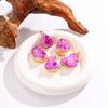 Pendente de Pedra Original de Cristal Natural Irregular Europeu e Americano Colar de Cristal com Borda Banhada a Ouro Acessórios de Joias DIY Pingente Transfronteiriço