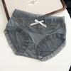Calcinhas de Renda para Mulheres, Respiráveis de Seda Gelada Sem Costura, Novo Estilo Fino 2025, Cintura Média Estilo Puro Desejo Shorts Sexy