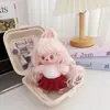 Conjunto de ropa para muñeca Labubu de barbería vintage, compatible con la 1ª, 2ª y 3ª generación de Labubu, incluye falda plisada de repuesto