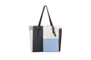Nova bolsa tote grande estilo coreano com blocos de cor para mulheres, bolsa de mão fashion para sair, bolsa de ombro estilosa