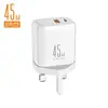 Cargador Multifuente AC Dedo Gordo Pequeño Adaptador de Corriente 5V3A Carga Rápida PD25W+QC3.0 Cargador para Teléfono Móvil