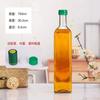 Botella de aceite de oliva verde oscuro marrón transparente al por mayor de fábrica, cuadrada, redonda, con tapa sellada para aceite de nuez y aceite de camelia.