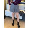 Falda plisada de punto para mujer 2026 Primavera y Otoño Nuevo Estilo Cintura elástica Adelgazante Línea A Moda Retro Falda corta de línea A