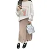 Design Americano Solto, Estampa Interessante, Moletom Versátil com Gola Redonda para Mulheres, Top Estilo Coreano Oversize com Efeito Emagrecedor