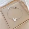 [Aço titânio corpo inteiro] Pulseira de corrente borboleta a laser personalizada Dongdaemun feminina Rede de celebridades retrô amigas