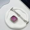 Correa de reloj de acero inoxidable con bola de metal compatible con Apple iwatch789SE, hebilla Huawei, correa de reloj pequeña para hombre.