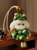 Paquete de Materiales para Colgante de Cachorro de Peluche con Palo Retorcido Navideño DIY Bolsa Linda Colgante Regalo de Cumpleaños para Parejas y Mejores Amigos