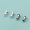 Cuentas de cubo vintage de plata esterlina S925, accesorios para manualidades, pulseras de cuerda de cuentas hechas a mano, collares, joyería, material, bolsa