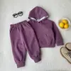 Conjunto de Moletom com Capuz Infantil Meninos Tie-Dye Moderno Calça de Moletom Bebê Outono Inverno Pulôver com Capuz Duas Peças