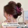Presilha de cabelo flor de acetato simples e elegante para mulheres, novo modelo 2026, presilha para a parte de trás da cabeça, grampo para meio rabo de cavalo, presilha de tubarão