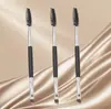 Cepillo para Cejas de Doble Punta, Cepillo para Polvo de Cejas con Hoja de Doble Propósito, Brocha de Maquillaje Todo en Uno, Cepillo para Pestañas Portátil, Herramientas de Belleza al por Mayor