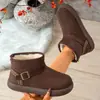 Botas Martin Nuevas de Invierno 2026 para Mujer con Peluche Espeso Botas de Nieve para Mujer Birkenstock Otoño/Invierno Suela Gruesa Zapatos Cálidos de Algodón