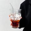 Taza de Vidrio Retro de Boca Ancha Personalizada por el Fabricante para Hielo, Café Americano, Bebidas Frías como Refrescos y Agua Mineral, Gran Capacidad
