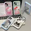 Soporte de gato lindo se transforma instantáneamente en una funda de teléfono, adecuado para iPhone 17 Pro Max, funda de color sólido transparente cielo estrellado para iPhone 16