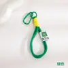 Estilo Minimalista Feito à Mão Corda Trançada Bloqueio de Cores Cordão Chaveiro Capa de Celular Alça de Mão Portátil DIY Acessório Tendência de Nicho
