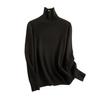 Suéter de Tricô 100% Lã Pura com Manga Longa e Gola Alta Meia Seamless com Top Interno Integrado Roupa de Trabalho Feminina