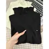 Hermoso Tejido de Encaje de Cuello Medio para Mujer en Primavera, Otoño e Invierno, Elegante para Usar en Capas con Aretes y Ropa Interior de Punto