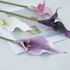 Ramo de flores artificiales de lirio de cala de EVA, decoración para arreglo de escena, arreglo floral, ramo falso de alta gama