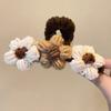 Grampo de Cabelo Grande Flor de Lã Outono e Inverno Feminino High-end Grampo de Cabelo para Cabelo Quantidade Grampo Tubarão Acessório de Cabeça Grampo de Cabelo