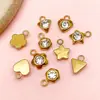 Aço Inoxidável Ponto Dourado Diamante Padrão Geométrico Hexagonal Triângulo Pingente DIY Brincos Pulseira Colar Acessórios de Joias