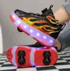 Venta Directa de Verano Transfronteriza Zapatos de Patín para Niños Zapatos de Patín para Niños Fábrica Zapatos de Patín de Cuatro Ruedas Zapatos de Patín para Niñas con Luces