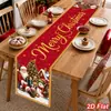 Caminho de mesa de Natal Xiyin TEMU transfronteiriço, tira longa festiva, nova decoração de mesa, decorações de Natal, toalha de mesa