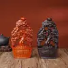 Adornos de Árbol de Cabello Tallados en Palo de Rosa, Decoraciones para el Hogar, Regalos de Inauguración de Tienda, Artesanías de Madera para Casa Nueva