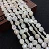 Cuentas de Concha Natural Cúpula Blanca Redondas Planas de 10 mm Cara Redonda Suelta Cuentas para Collar de Bricolaje Accesorios de Joyería