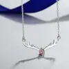 Fujian y Guangdong Joyería Internacional Cadena de Ciervo de Plata 925 Cadena para Clavícula de Mujer Colgante Accesorios Personalizados Versátiles Regalo de Cumpleaños