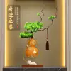 Adornos Creativos para un Hogar Armonioso y Próspero, Pino de Bienvenida, Mueble de TV de Sala de Estar de Alta Gama, Decoración de Gabinete Vertical para Nicho para Mudarse a un Nuevo Hogar