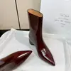 Botines de moda de tacón alto con punta fina, estilo coreano retro y moderno para mujer 2026, elegantes botines nuevos para otoño e invierno, sin cordones, que aumentan la altura, hasta la mitad de la pantorrilla