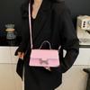 Bolsa de ombro transversal da moda simples, nova moda primavera 2025, bolsa quadrada pequena casual, bolsa de nicho popular deste ano
