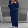 Moda Femenina Otoño/Invierno 2026 Nuevo Suéter de Punto Trenzado Estilo Europeo y Americano Amazon Conjunto de Vestido para Mujer
