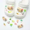 Sapatos com Furos Acessórios de Flor para Sapato Coração de Menina Desenho Animado de Pelúcia 3D Zoológico Leão Gato Fivela Decorativa para Cabedal de Sapato