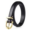 Cinto Feminino Novo Jeans Feminino Moda All-match Decorativo Cinto Fino Couro Genuíno ins Simples Cinto Preto