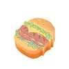 Esponja para lavar platos con sensor de temperatura en forma de hamburguesa, esponja para lavar platos de algodón de pulpa de madera alemana ecológica para limpieza y descontaminación de la cocina, rosquilla