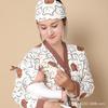 Venta al por mayor de fábrica ropa nueva para el posparto traje de lactancia gorro de posparto de dibujos animados pañuelo para la cabeza cinturón para el pelo gorro de punto gorro para recién nacido