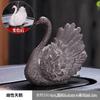Pet de chá que muda de cor, bandeja de chá, enfeites de mesa de chá, brincadeiras de chá, coelho da sorte fofo, conjunto de cisne e raposa, acessórios de conjunto de chá de resina