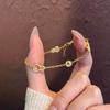 Pulsera de Moneda Calabaza de Oro Arena Estilo Similar Tienda de Oro para Mujer, Joyería de Diseño Nicho de Lujo Ligero, Regalo para Novia