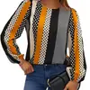 2024 Europa y América Amazon Transfronterizo Verano para Mujer Nueva Moda Estampada Holgada Manga Larga Camisa Top Casual Mujer